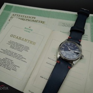 Rolex Datejust 1601 Ss Original Blue Buckley Dial With P 1601 403345