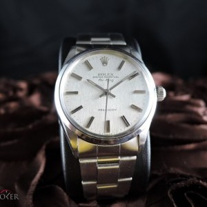 Rolex Air King 5500 Original Silver Linen Dial With Fold 5500 227007