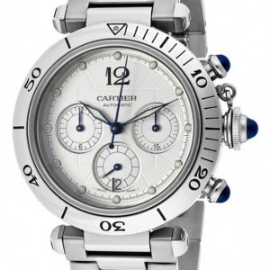 Cartier Pasha 38mm Stainless Steel Chronograph Automatic S W31030H3 680461