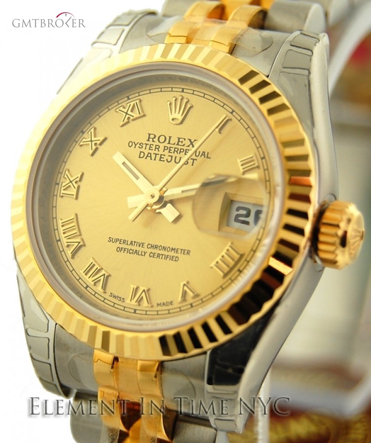 Rolex Stee  Yellow Gold Champagne Dial 26mm 179173 145335