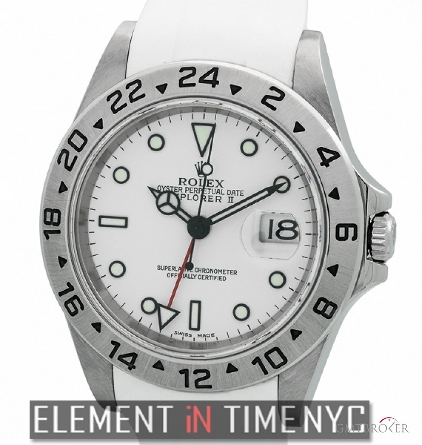 Rolex Stainless Steel White Dial On RubberB F Serial 16570 148859