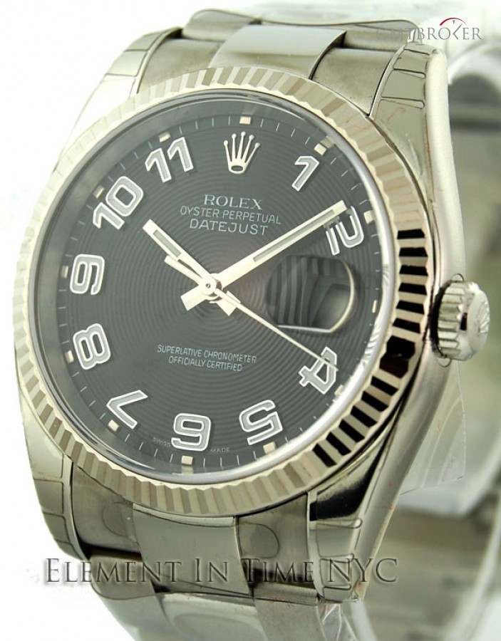Rolex Stainless Steel Black Dial 36mm 116234 145359