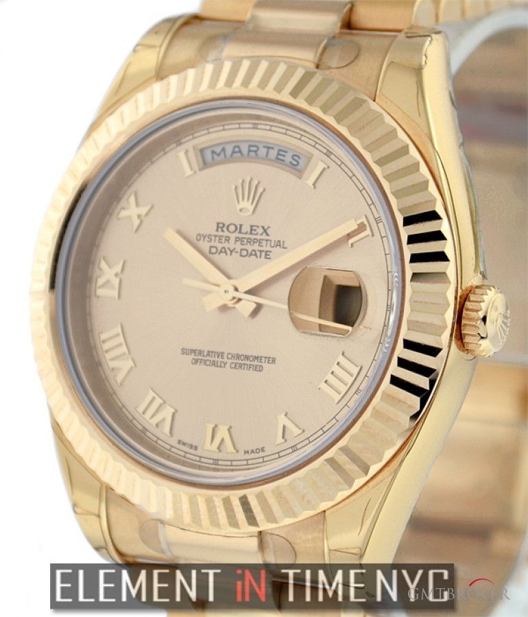 Rolex President 18k Rose Gold Pink Champagne Dial 218235 146213