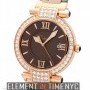 Chopard 18k Rose Gold Diamond Bezel Brown Dial 36mm