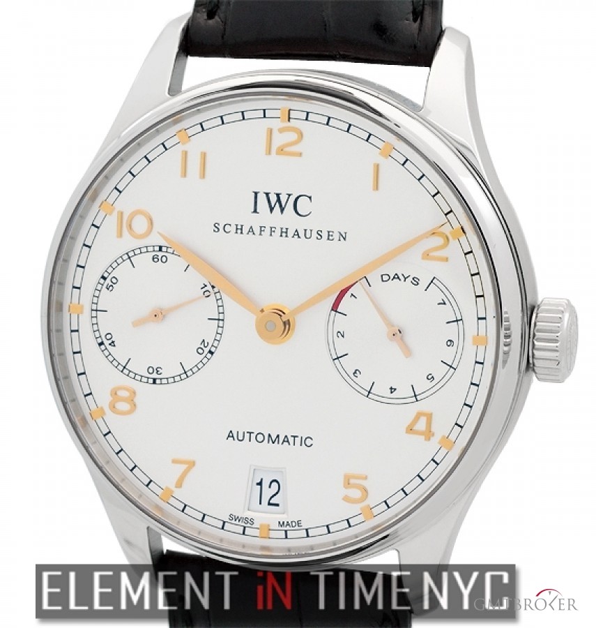 IWC Automatic 7-Day Power Reserve Silver Arabic Dial IW5001-14 148671