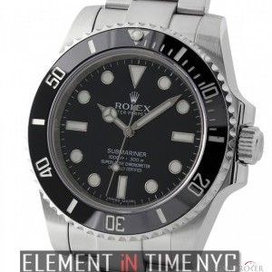 Rolex No-Date Ceramic Stainless Steel Black Dial 114060 152299
