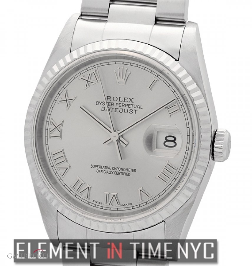 Rolex Stainless Steel 36mm Slate Roman Dial 16234 149865