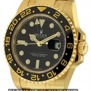 Rolex 18k Yellow Gold Ceramic Black Dial 116718 146339