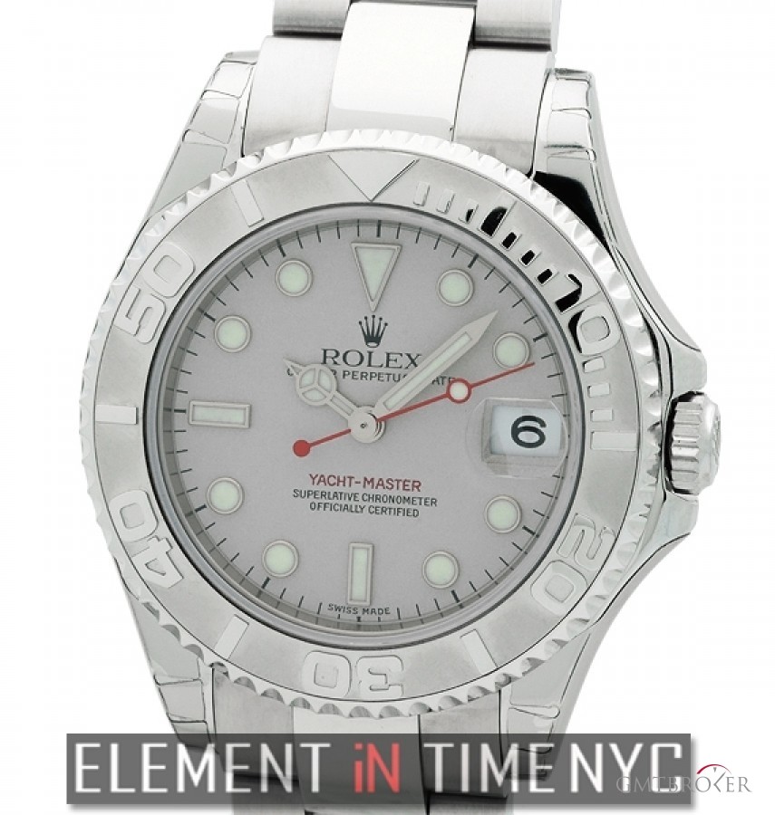 Rolex Mid-Size Stainless Steel Platinum Dial Platinum Be 168622 148827