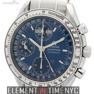 Omega Day Date Chronograph Stainless Steel 39mm Blue Dia 3523.80.00 147699