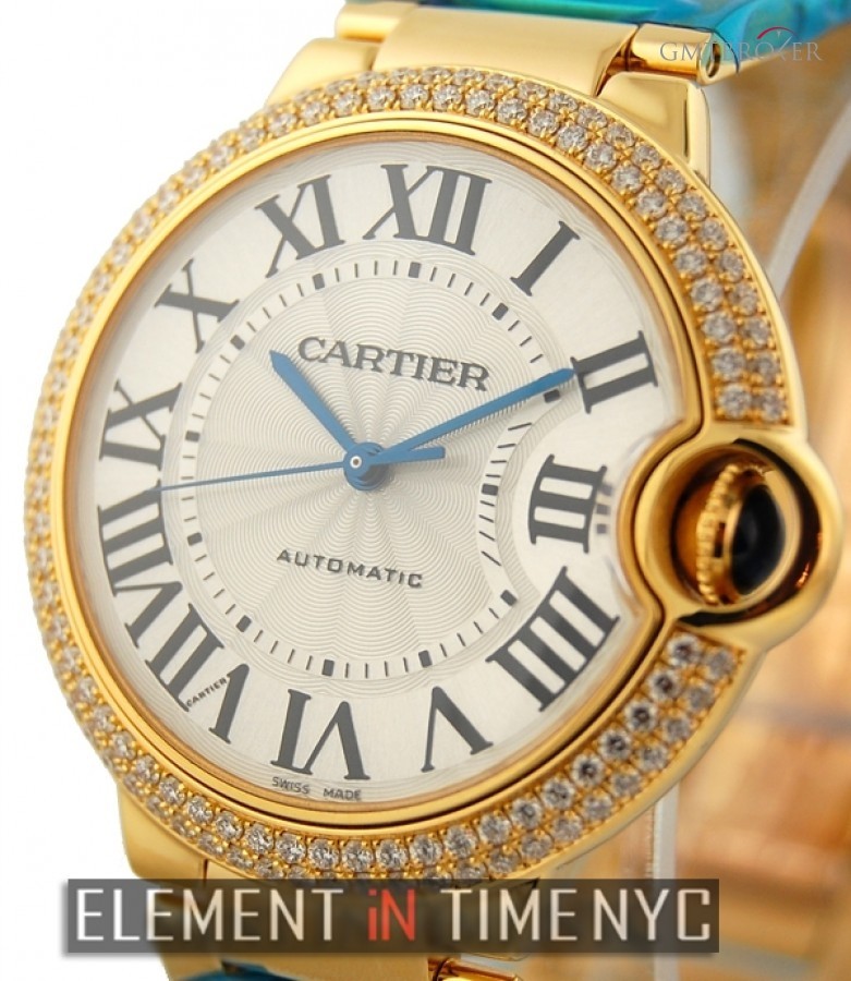 Cartier 18k Yellow Gold Diamond Bezel Auto 36mm WE9004Z3 145607