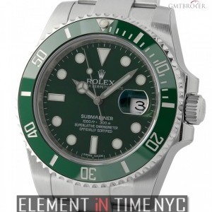 Rolex Stainless Steel Ceramic Green Dial 40mm 116610LV 202875