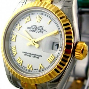 Rolex Steel  Yellow Gold White Dial 26mm 179173 145327
