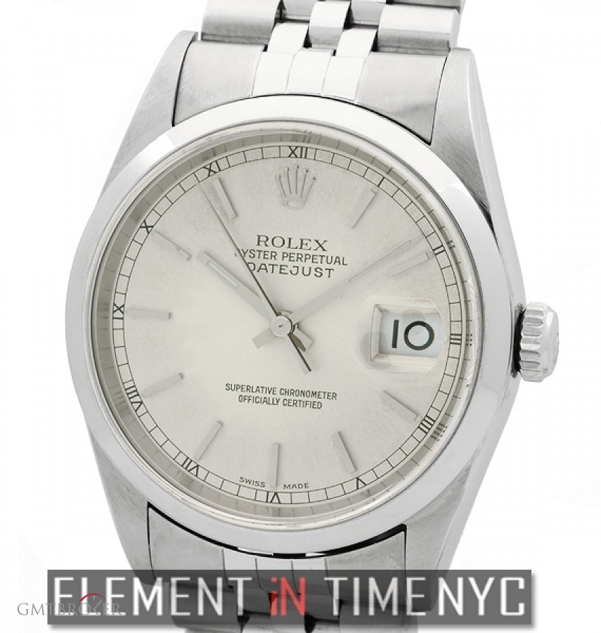 Rolex Stainless Steel 36mm Silver Stick Dial A Series 16200 149081