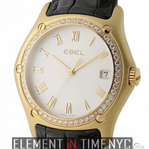 Ebel Classic Wave 18k Yellow Gold Diamond Bezel 8187F44/6235136 435347