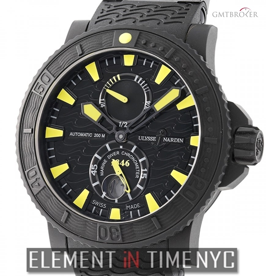 Ulysse Nardin Black Sea Rubber-Coated Steel Case Yellow Accents 263-92-3C/924 362715