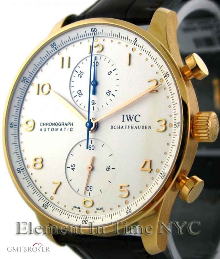 IWC Chronograph 18k Rose Gold Silver Arabic Dial IW3714-80 145701