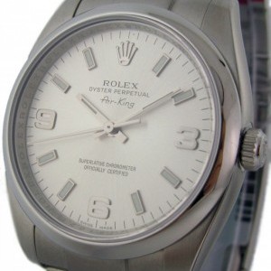 Rolex Stainless Steel Silver Dial 34mm 114200 145423