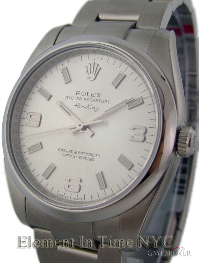 Rolex Stainless Steel Silver Dial 34mm 114200 145423