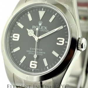 Rolex Stainless Steel Black Dial 39mm 214270 145447