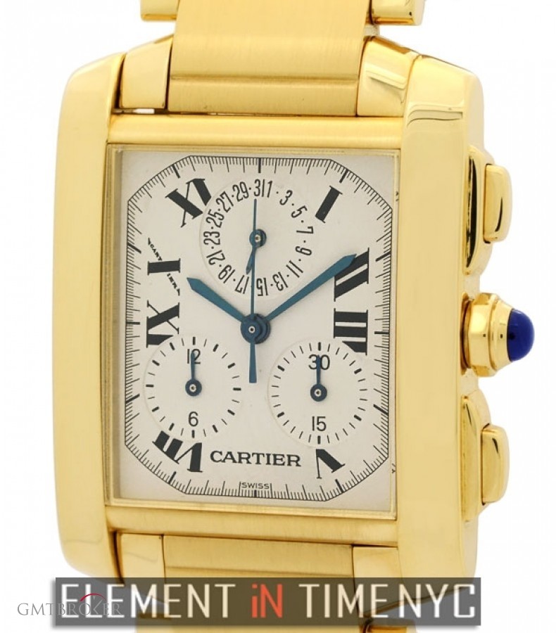 Cartier Tank Francaise Chronograph 18k Yellow Gold 28mm W50005R2 147309