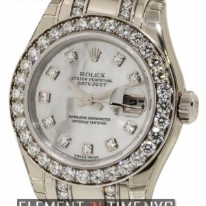 Rolex Lady Pearlmaster 18k White Gold Diamonds 80299 146539