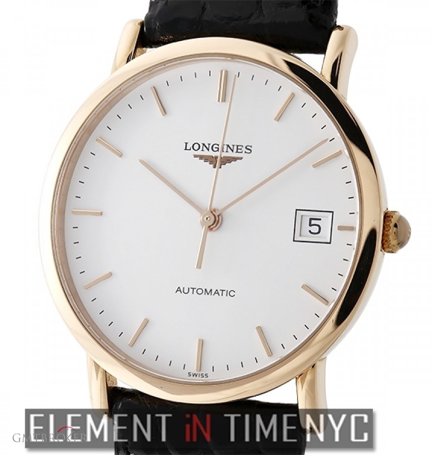 Longines Presence 18k Rose Gold White 