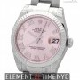Rolex Stainless Steel 31mm Pink Roman Dial 18k White Gol