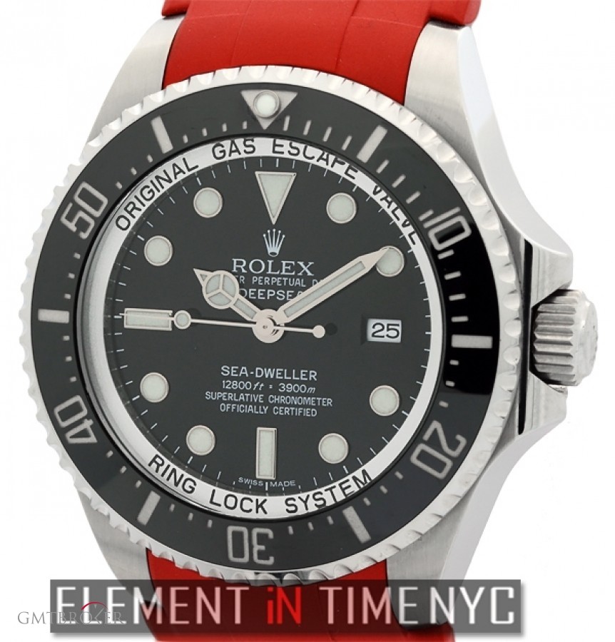 Rolex Deepsea Stainless Steel 43mm Red RubberB 116660 147105