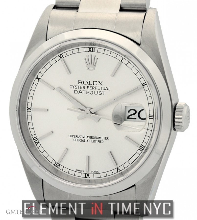 Rolex Stainless Steel 36mm Silver Stick Dial Circa 2002 16200 147047