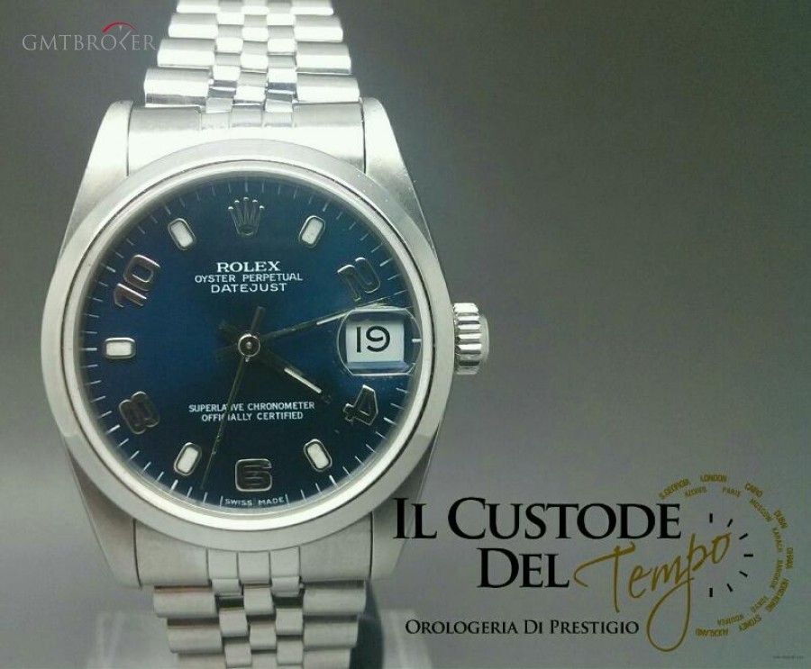 Rolex DateJust Ref 68240 quadrante blue con numeri arabi 68240 41621