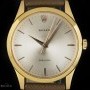 Rolex Precision Vintage Gents 18k Yellow Gold Silver Dia