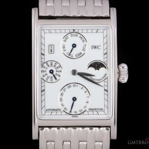 IWC Novecento Perpetual Calendar Gents Platinum White IW3546 815354