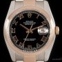 Rolex Datejust Gents Stainless Steel  18k Rose Gold Blac