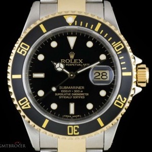 Rolex Submariner Date Gents Stainless Steel  18k Yellow 16613LN 763407