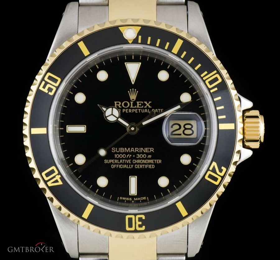 Rolex Submariner Date Gents Stainless Steel  18k Yellow 16613LN 763407