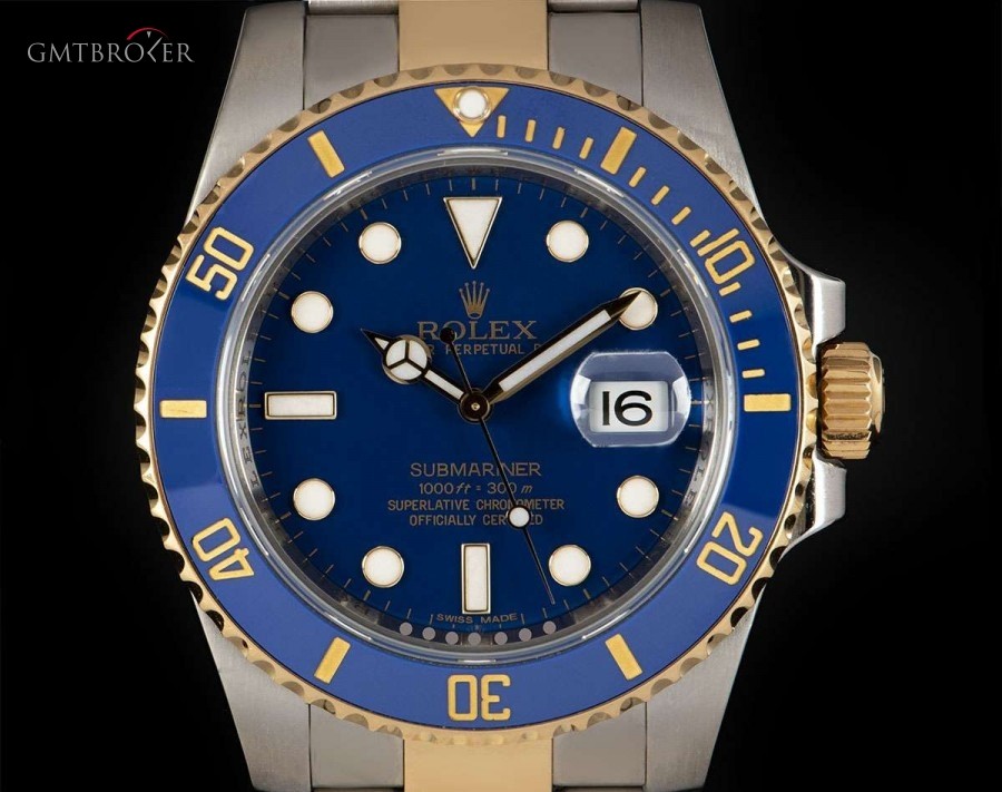 Rolex Submariner Date Gents Stainless Steel  18k Yellow 116613LB 815486