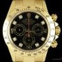 Rolex Cosmograph Daytona Gents 18k Yellow Gold Black Dia