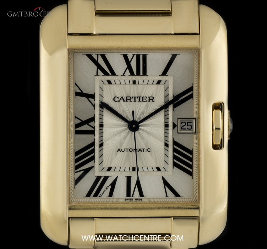 Cartier 18k YG Silver Flinique Roman Dial Tank Anglaise XL Photo