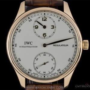IWC 18k Rose Gold Silver Dial Portuguese Regulateur Ge IW544402 230207