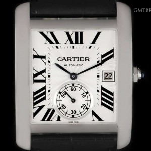 Cartier Tank MC Gents Stainless Steel Silver Flinque Roman W5330003 825509