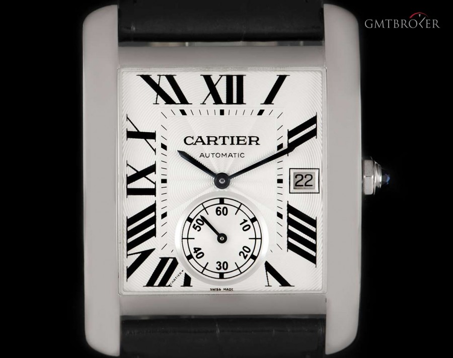 Cartier Tank MC Gents Stainless Steel Silver Flinque Roman W5330003 825509