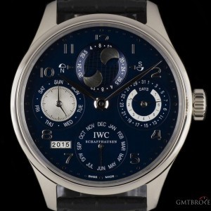 IWC 7 Day Portuguese Perpetual Calendar Gents 18k Whit IW503203 819098