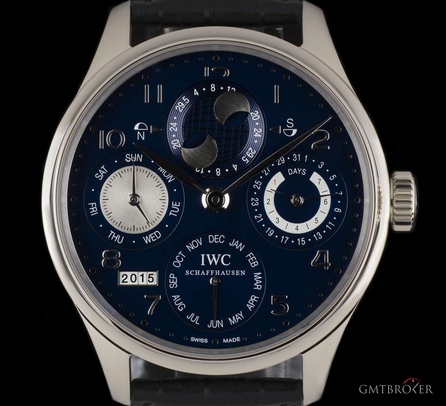 IWC 7 Day Portuguese Perpetual Calendar Gents 18k Whit IW503203 819098