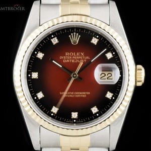 Rolex Datejust Gents Stainless Steel  18k Yellow Gold Ma 16233 772334