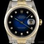 Rolex Stainless Steel  18k Yellow Gold Blue Diamond Dial