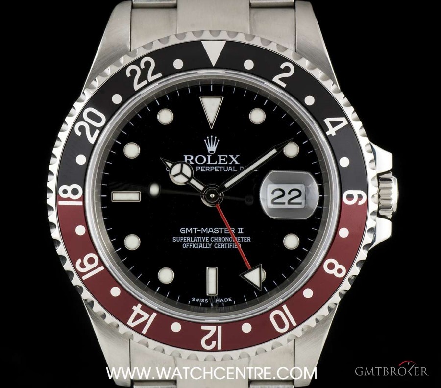 Rolex Stainless Steel OP Black Dial Coke Bezel GMT-Maste 16710 733093