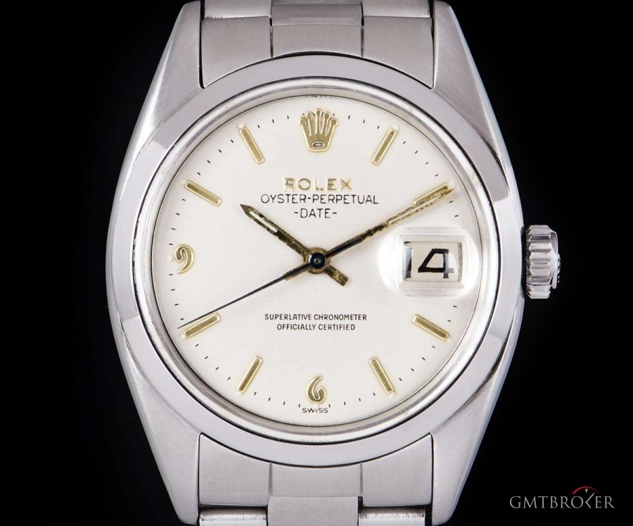 Rolex Date Vintage Gents Stainless Steel Silver Dial 150 1500 834655