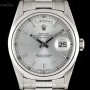 Rolex Platinum Silver Baton Dial Day-Date Gents Wristwat