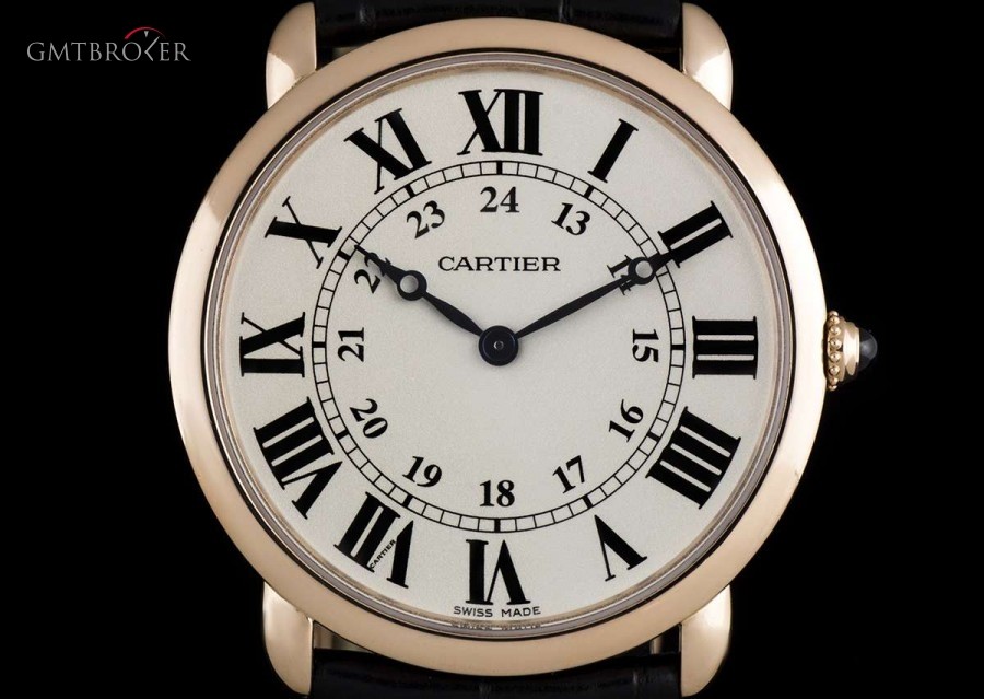 Cartier Ronde Louis Gents 18k Rose Gold Silver Dial BP W68 W6800251 841803